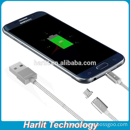 Magnetic USB Data Charge Cable With Detachable Magnetic Micro USB Connector For Mobile Phone Charging